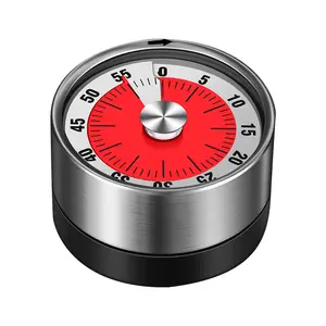 Kitchen Mechanical Timer, Cooking Magnetic Suction Time Manager, Timer, Kitchen Rotating Stainless Steel Countdown
