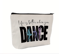 Sac de voyage en toile de coton avec fermeture éclair pour maquillage, rangement cosmétique pour adultes, sac de rangement pour filles, sac de danse classique personnalisé avec logo – Vente en gros