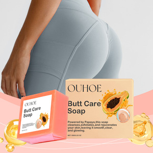OUHOE Produit bio pour la peau des fesses Savon de soin des fesses hydratant et lissant pour réduire l'acné Exfoliant raffermissant Lifting Extrait de papaye - Product Image 2