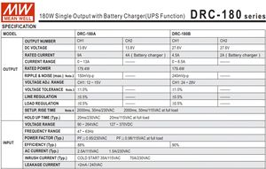Eanwell-DRC-180B 180W 24V 27,6 V 2A attery Harger Din AIL PS witching ower upply PS ps - Product Image 4