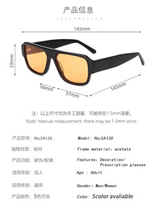 Gafas de Sol de Acetato Gruesas Polarizadas de Alta Calidad para Hombre, Diseño de Lujo, Parte Superior Plana, Protección UV400, Personalizadas, Tendencia de Fábrica - Product Image 4