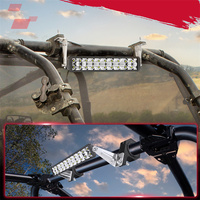 Une paire de supports latéraux en forme de L en acier inoxydable chromé pour barre lumineuse LED de voiture droite ou courbée 4X4