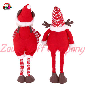 Zaves 29-20 pollici carino oggetto di natale in piedi telescopico Santa gnomo <span class=keywords><strong>con</strong></span> corno di cervo in rosso bianco marrone all'ingrosso fabbrica diretta - Product Image 2