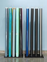 Support de présentoir de supermarché avec porte-rouleau amovible en vinyle Stockage intérieur et extérieur en métal écologique recyclable