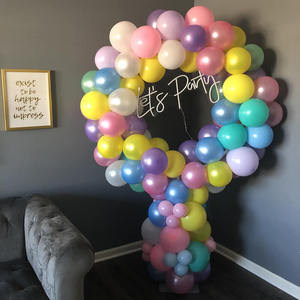 Decoración para Fiesta <span class=keywords><strong>de</strong></span> Revelación <span class=keywords><strong>de</strong></span> <span class=keywords><strong>Género</strong></span>, Soporte con Forma <span class=keywords><strong>de</strong></span> Signo <span class=keywords><strong>de</strong></span> Interrogación, Soporte Circular para Globos - Product Image 2