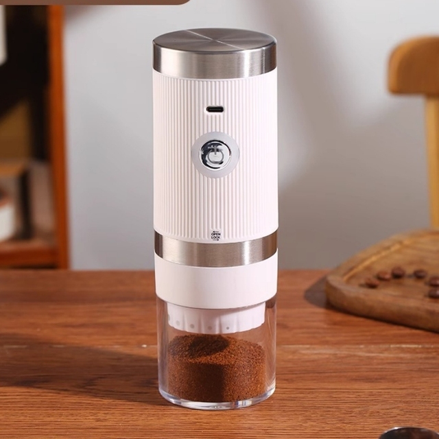 Portable Electric Burr Coffee Grinder Home Use Small Automatic Rechargeable Mini Coffee Grinder