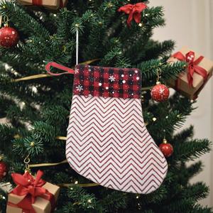 Chaussettes en lin personnalisables avec cordon de serrage pour les cadeaux de Noël, différents designs disponibles - Product Image 3
