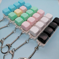 Clavier mécanique à boutons 1, 2, 3 ou 4 touches, capuchons de touches de clavier, décompression de bureau, apaisant, porte-clés, cadeaux pour enfants et adultes