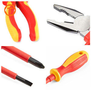 14-delige 1000V hoogspannings elektriciënstoolset schroevendraaiers VDE geïsoleerde tangenset met isolatietape - Product Image 2