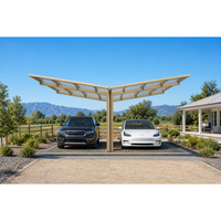 Structure de support de poteau de carport moderne en aluminium sur mesure, design fixe coupe-vent pour jardin, extérieur, stationnement familial