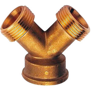 Y-CONNECTOR 3/4ทองเหลืองสีเหลืองที่ใช้สำหรับชิ้นส่วนเครื่องจักรก่อสร้าง - Product Image 2