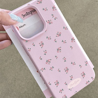 Coque de Téléphone Fleurie Antichoc en Cuir Souple pour iPhone 15 16 17 Pro Max 11 12 13 14 Pro Max et iPhone 16 14 15 Plus