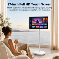 Monitor de TV Portátil de 27 Pulgadas con Batería, Android 15, Full HD LED, Pantalla Táctil para Exteriores con 1 Año de Garantía