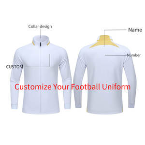 Chándal de fútbol de alta calidad para hombre, camisetas de entrenamiento de fútbol con cremallera impresa por sublimación personalizada, venta al por mayor para Club - Product Image 3