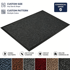 Tapis d'entrée robuste avec base en caoutchouc à crampons, tapis de sol durable antidérapant pour garage, atelier, entrepôt et usage commercial extérieur - Product Image 1