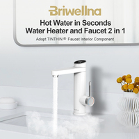Robinet chauffe-eau instantané électrique Briwellna 3,2 kW 220 V en plastique avec bec de 120 degrés et valve en céramique pour le chauffage de la salle de bain