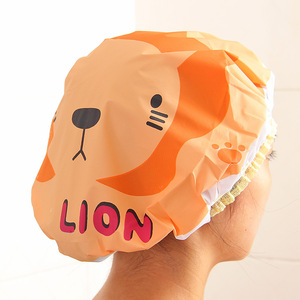 Cartoon Children's Shower Cap PVC Waterproof Bath Hat For Kids And Adults - Product Image 4