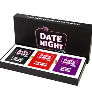 Cartão de jogo para adultos, cartão impresso feito sob encomenda para fora da data ideias noturnas para casais