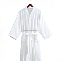 Peignoir en tissu éponge 100 % coton unisexe Lumi, blanc, personnalisé avec logo imprimé, séchage rapide, pour l'hiver et l'été, idéal pour la maison, vente en gros