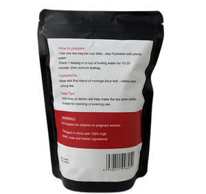 Vente en gros meilleur thé ventre plat naturel rapide fort perdre du poids thé amincissant brûlure ventre 28 jours détox au moringa - Product Image 5