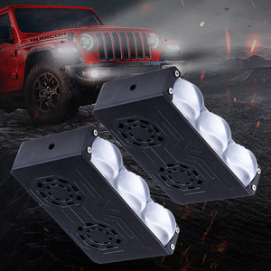 Luces Antiniebla LED Amarillas y Blancas para Todo Clima, 90W, <span class=keywords><strong>IP68</strong></span>, Impermeables, Universales, con Tres Lentes, para Parrilla de Coche - Product Image 6
