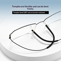 Monture de lunettes carrée en titane pur, ultra-légère, sans vis, personnalisée, rétro, série RIM de Linde Designer, pour adultes