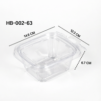 Conteneur alimentaire transparent personnalisé pour biscuits, boîte à biscuits en plastique inviolable avec couvercle transparent pour la vente en gros