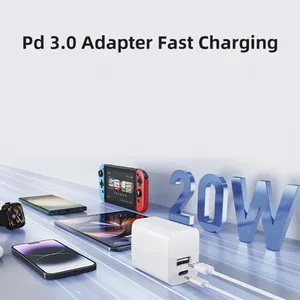 Customized Professional QC3.0 Charger Station USB 20Watt Dual Port Charger For Samsung
