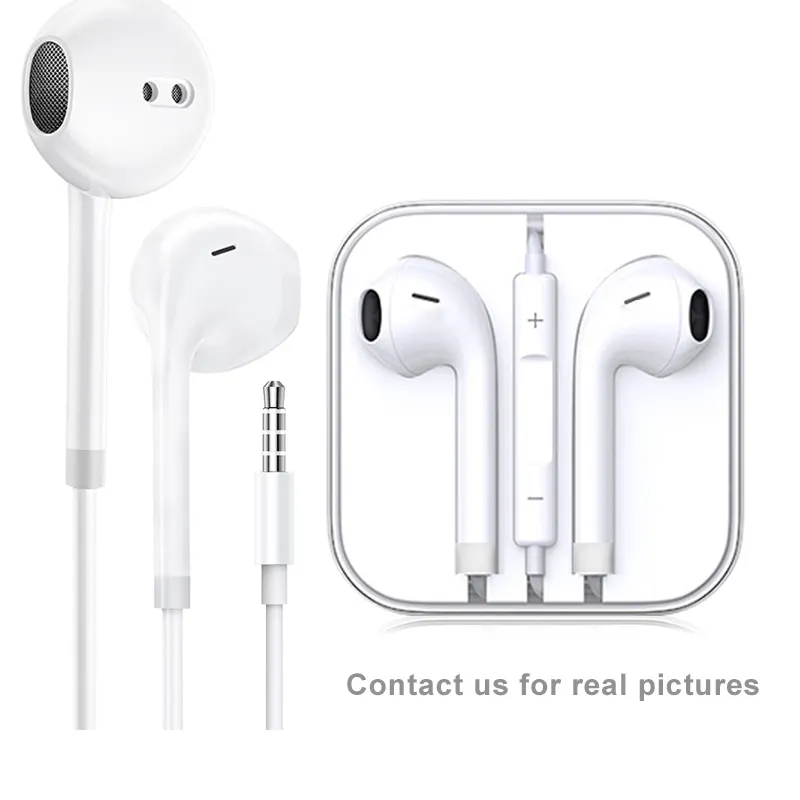 Fones de ouvido headset universal com fio, compatível com fio de 3.5mm, conector 3.5mm, para iphone e ipod