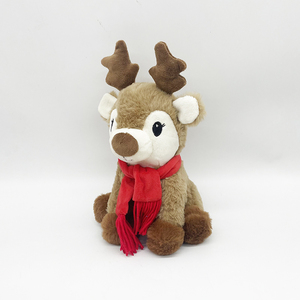 Custom Christmas Kawaii Moose Deer Plush <b>Toys</b> With Red Scarf <b>Stuffed</b> Animal <b>Toys</b> Cute Squishy Plushies <b>Toys</b> for Kids Wholesale - Product Image 3
