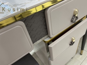 Meubles modernes de haute qualité <span class=keywords><strong>Commode</strong></span> haute brillance pour chambre à coucher Coiffeuse de style nordique - Product Image 6