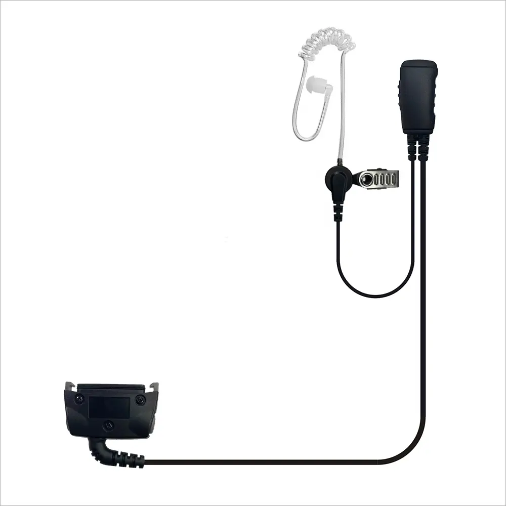 High quality Walkie talkie earphone Clear acoustic tube earpiece headset with Mic PTT for Nokia EADS THR880i