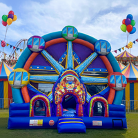 Location de châteaux gonflables sur le thème de la fête foraine, grande roue gonflable commerciale pour enfants et adultes