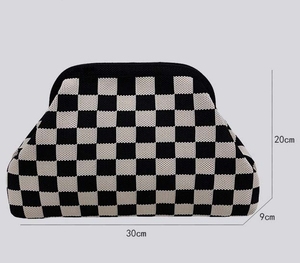 Borsa <span class=keywords><strong>Clutch</strong></span> da Donna in Tessuto Intrecciato, Borsa a Mano Grande Capacità, Borsa Cosmetica Portatile, <span class=keywords><strong>Pochette</strong></span> da Viaggio Versatile ed Elegante per Uso Quotidiano - Product Image 6