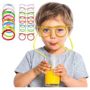 Divertidas Pajitas de PVC Suave, Aptas para Alimentos, Reciclables, Sostenibles, para Fiestas Infantiles, Juguete Creativo, Marca BoFa, 200 Unidades - Product Image 1