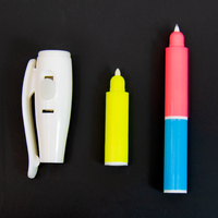 2024 stylo magique 395nm lumière LED avec 3 couleurs réactives UV encre disparaissant stylo espion secret pour enfant marqueur UV bricolage dessin jouet