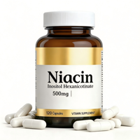Niacine 500mg Sans Détoxification Sans Gluten Complément Vitaminique Inositol Hexanicotinate pour l'Énergie Cellulaire et la Santé du Système Nerveux des Adultes
