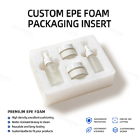 Plateau en mousse EPE moulé sur mesure, sans odeur, anti-collision, pour produits cosmétiques et de soin, logistique, expédition, emballage