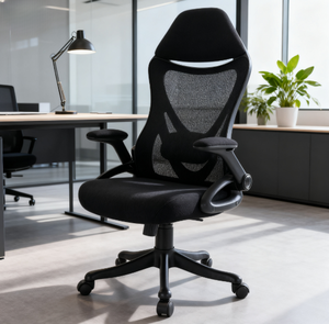 Silla <span class=keywords><strong>de</strong></span> Oficina Ergonómica <span class=keywords><strong>de</strong></span> Malla Asequible con Elevación y Giro Ajustables |   Silla Moderna para Oficina en Casa - Product Image 5