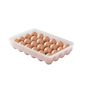 Egg Storage <b>Box</b> Rectangle Translucent White PP Lid Size M Fridge Organizer - Product Image 1