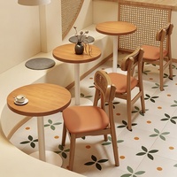 Ensemble de table et chaises en bois pour restaurant commercial, vente en gros usine Foshan, table et chaises modulaires pour espace détente