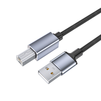 Cable USB B Midi de Alta Velocidad 480Mbps, 1.5m 3m 5m, Cobre Estañado Trenzado, para Piano Electrónico, Interfaz de Audio, Cable de Impresora USB B