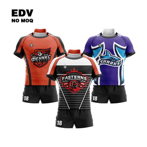 Venta caliente Adultos Rugby Uniforme Rugby Conjunto con Insignia de Equipo Personalizado Rugby Jersey con Bordado Cus - Product Image 3