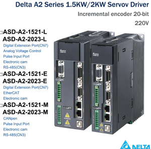 เดลต้า ASD-A2-2023-E 2kW ชุด A2เซอร์โวไดรฟ์230V 3เฟสอีเทอร์แคทไดรเวอร์ควบคุมการเคลื่อนไหว - Product Image 4