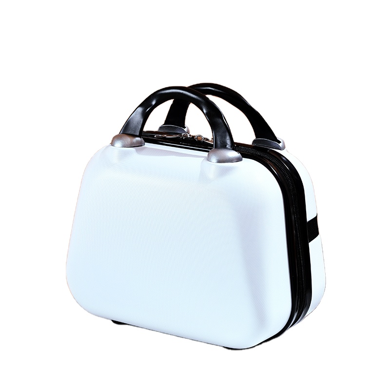 Custom 14-Inch ABS Travel Cosmetic Case, Unisex Hard Shell Makeup Suitcase with Spinner Wheels, Portable Beauty Luggage