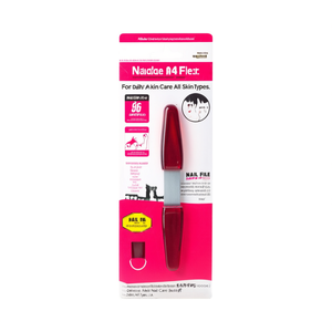 Lima de uñas con mango acrílico rojo, de doble cara, de acero inoxidable, para el cuidado diario de las uñas, para todo tipo de piel - Product Image 2