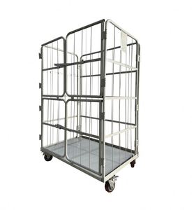 Công nghiệp kho dây lưới cán lồng giỏ hàng Xe đẩy 500kg Công suất hậu cần xử lý vật liệu làm bằng thép Pallet đóng gói - Product Image 6