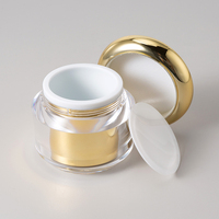 Ensemble cosmétique luxueux en acrylique doré avec flacon pompe à lotion et pots de crème pour le visage, contenances 20g, 30g, 40g, 50g, 30ml, 50ml, 80ml, 100ml