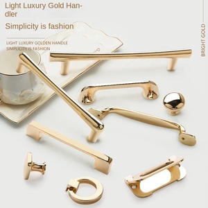 Golden Light Luxury Modern Simple High-End Zinc Alloy Round Durable 30mm Cabinet Door Handle for Dresser &amp; Wardrobe Drawer - Product Image 4