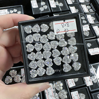 Moissanite de laboratoire, taille cœur, forme fantaisie, pierre principale lâche, couleur D, jeu de couleurs/effet feu, pour la fabrication de bijoux